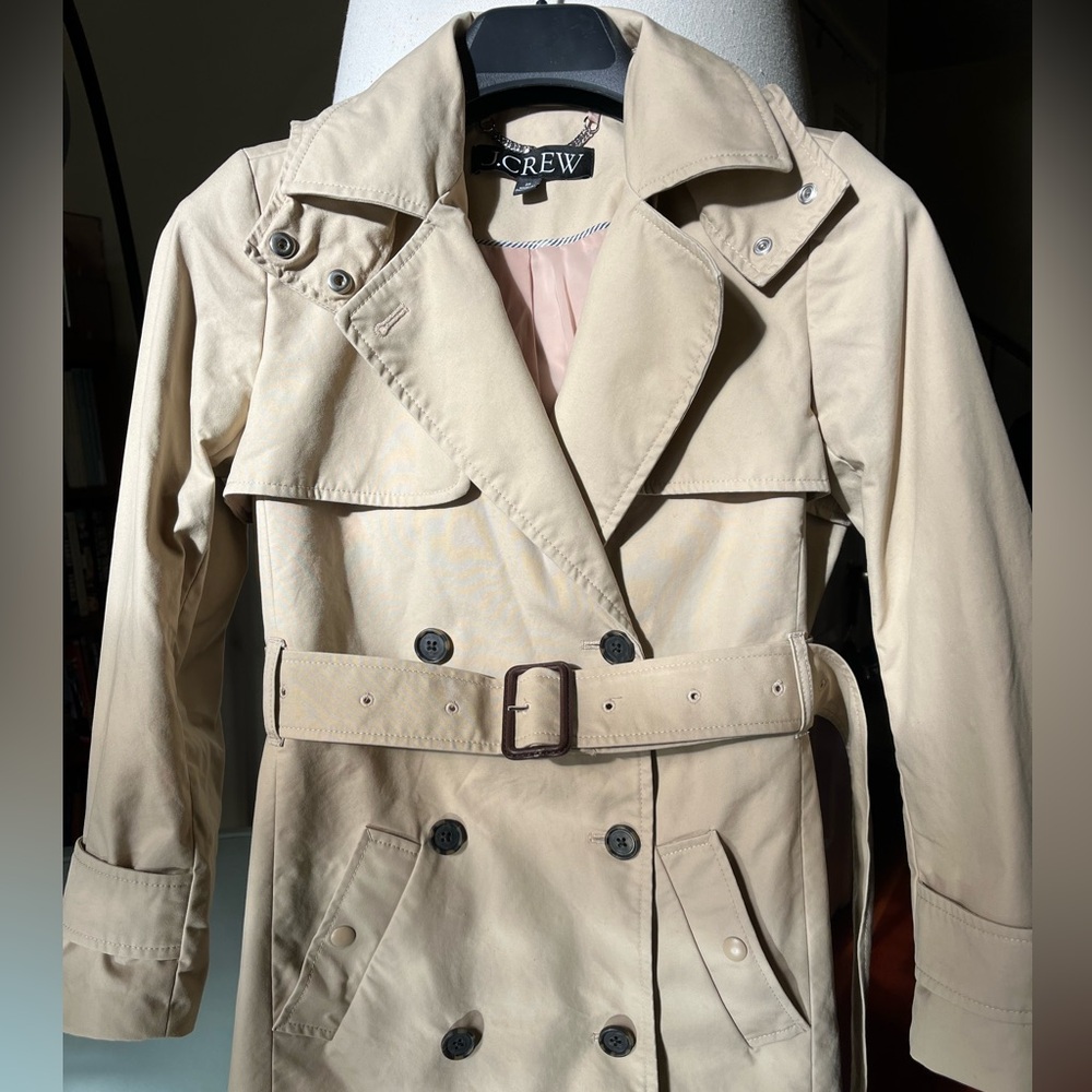 J.Crew New Icon Trench Coat – Size 2 Petite – Excellent Condition